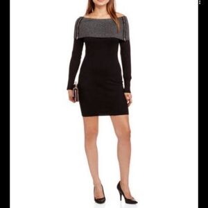 No‎ Boundaries Black and Gray Long Sleeve Dress